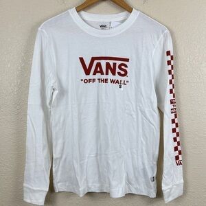 Vans Off the Wall Check Check Long Sleeve Shirt Size Small Women